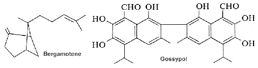 bergamotene, gossypol