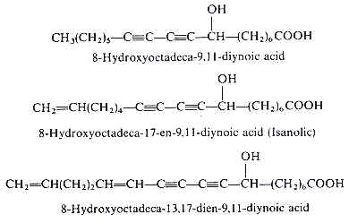 hydroxy-diynoic aicds